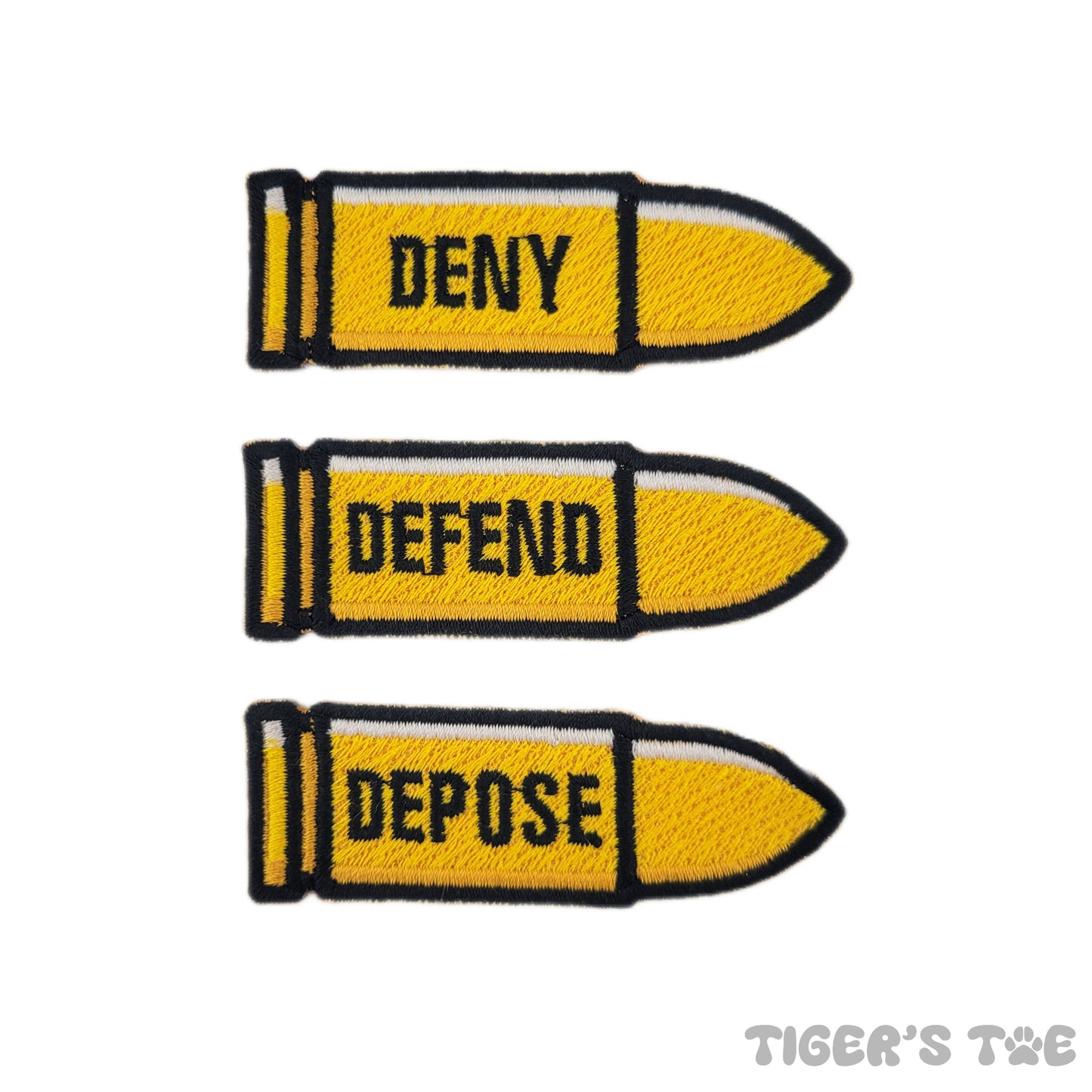 DENY DEFEND DEPOSE | Embroidered Patch