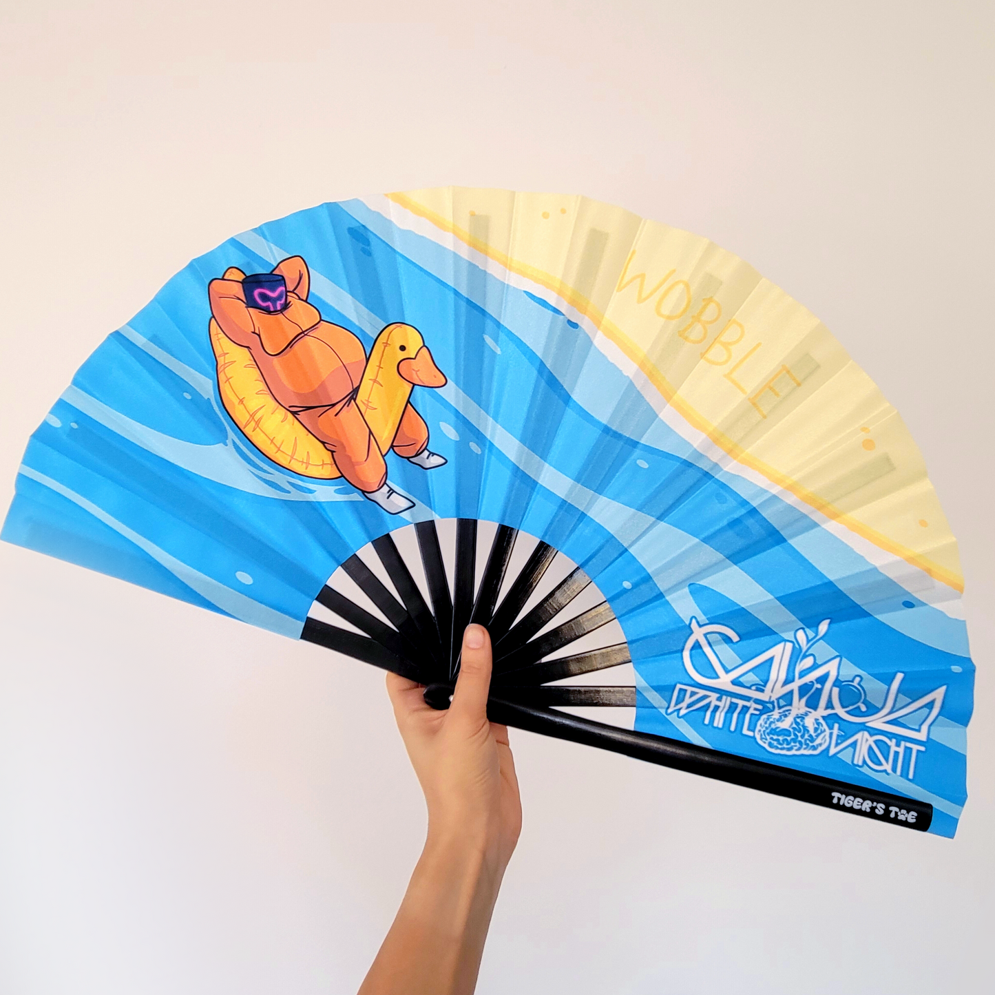 Mr. Wobble Summertime Waves Clack Fan | UV-Reactive