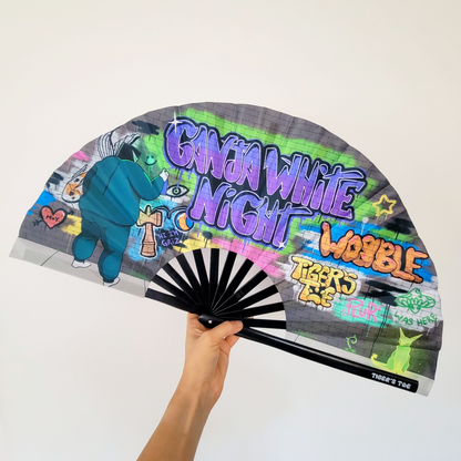 Dark Wobble Graffiti Clack Fan | UV-Reactive