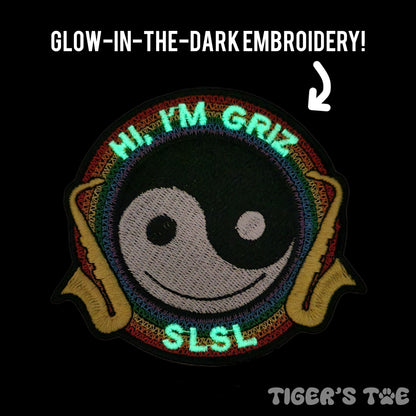 JUMBO Embroidered GRiZ Superfan Patch - Glow in the Dark | Iron-On / Sew-On / Velcro Stash Patch