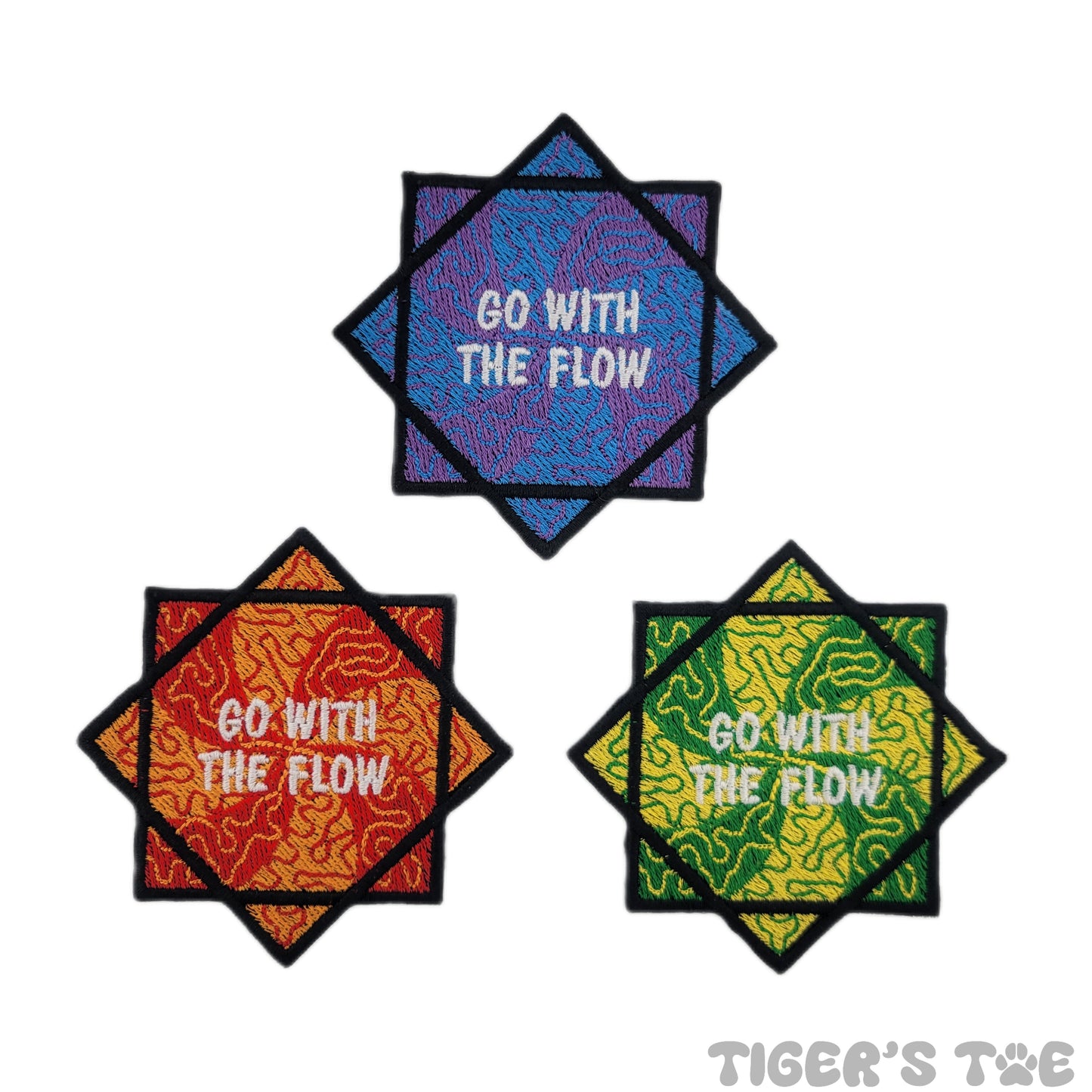 Go With the Flow - Flow Star Embroidered Patch | Iron-On