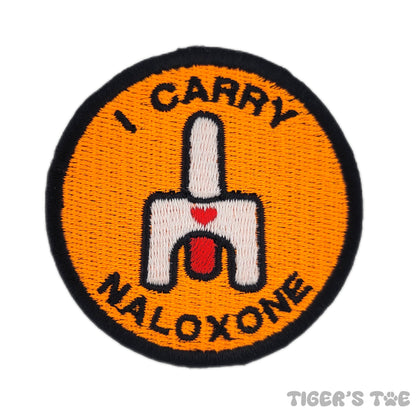 I Carry Naloxone Fluorescent Embroidered Patch | Iron-On