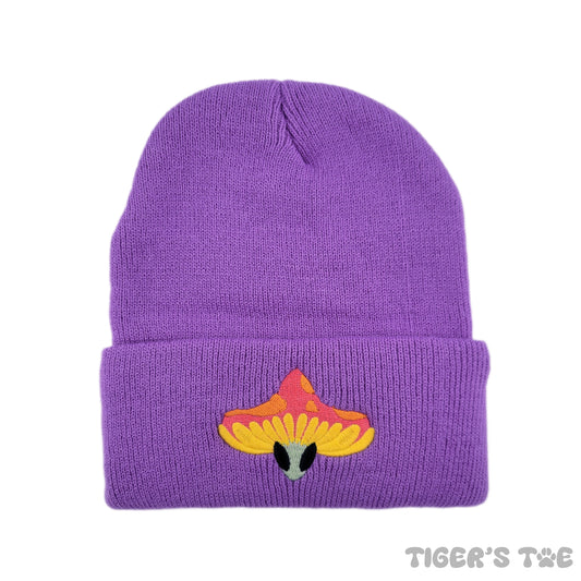 Mushroom Alien Embroidered Beanie | LSDream Inspired