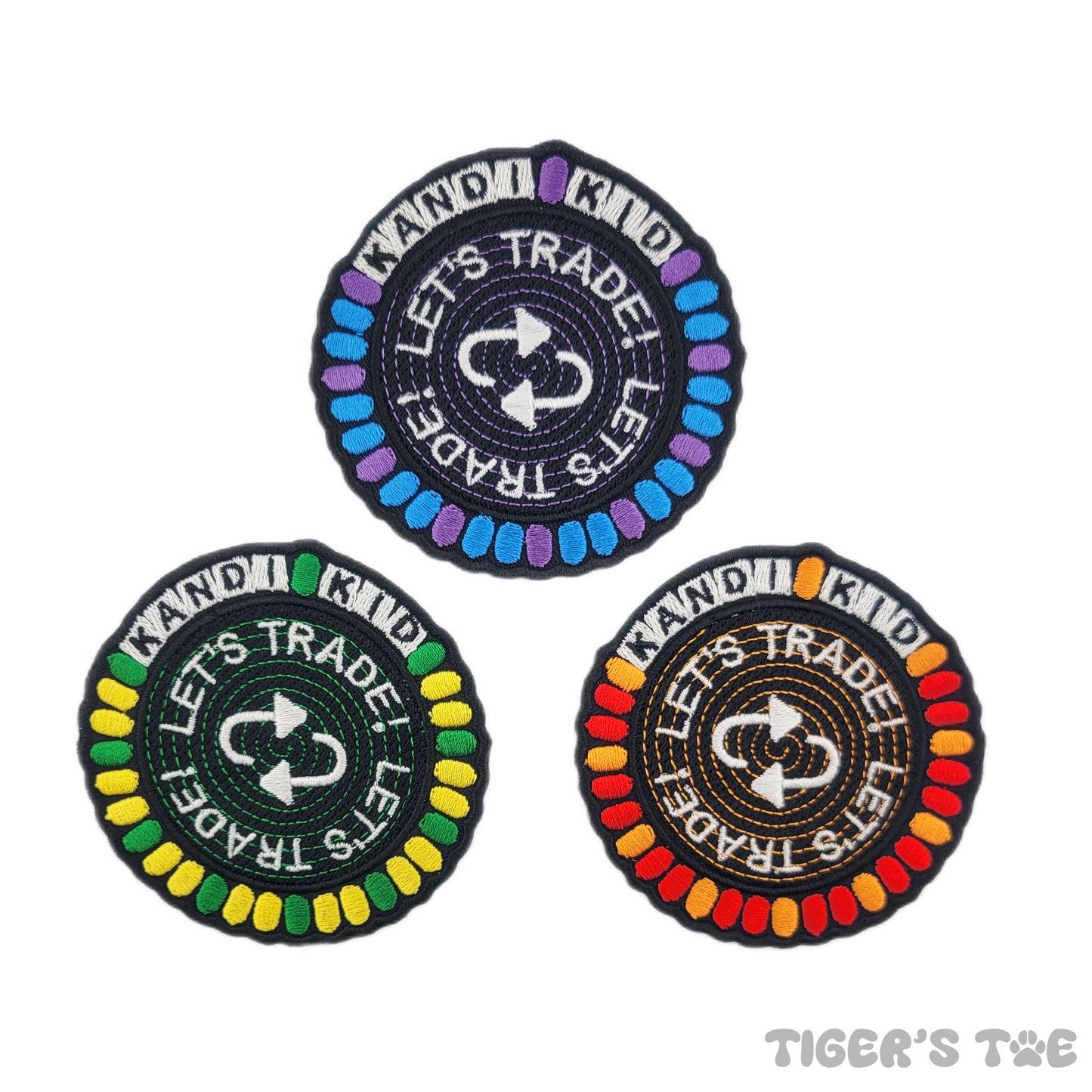 Let's Trade! - Kandi Kid Embroidered Patch | Iron-On