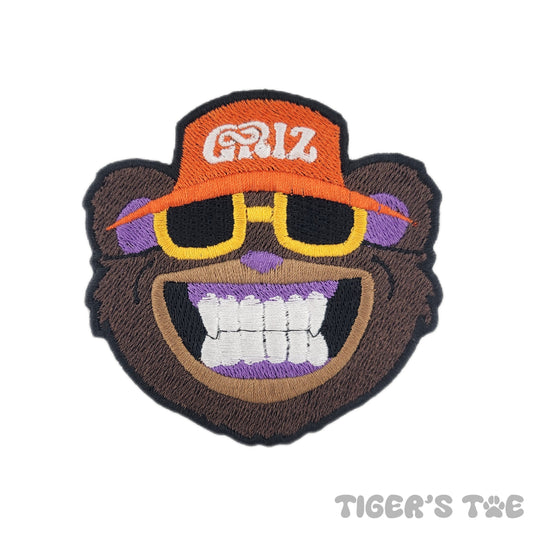 GRiZ "Mr. B" Embroidered Patch | Iron-On / Sew-On / Velcro Stash Patch