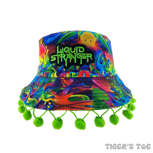 Neon Green Liquid Funky Bucket Hat