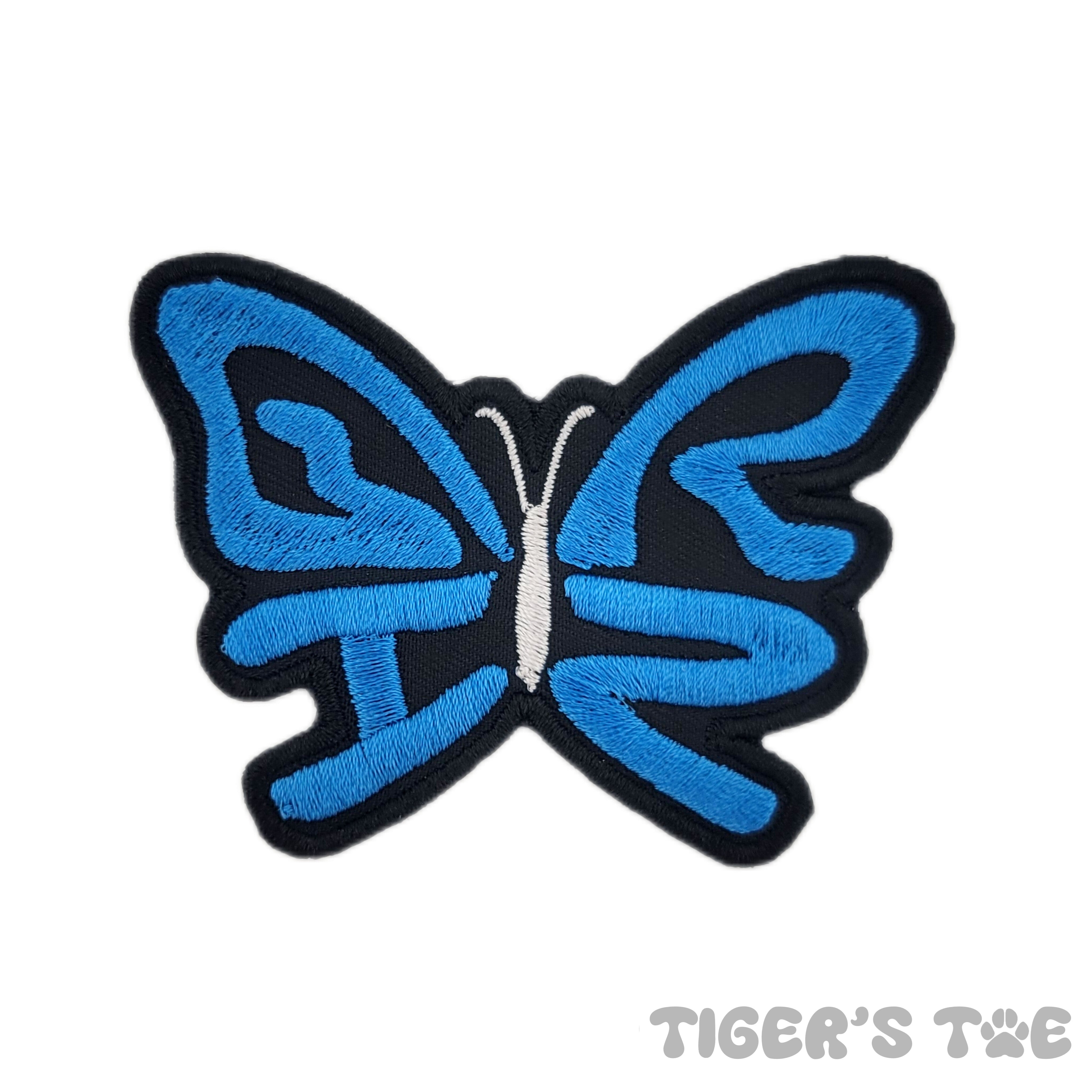 Purple Butterfly Embroidered Iron-On Patch – Single, Sew-On Option (BTF1) By MILTACUSA