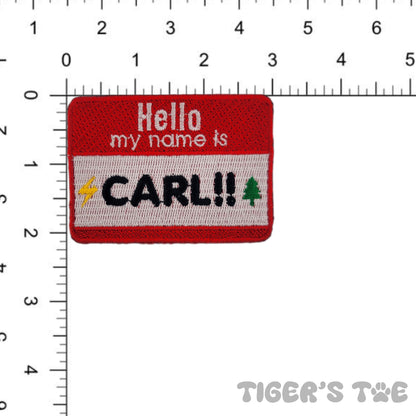 Hello My Name is Carl E Forest Embroidered Patch | Iron-On