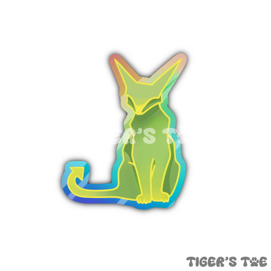 Dark Wobble Cat Sticker | Holographic