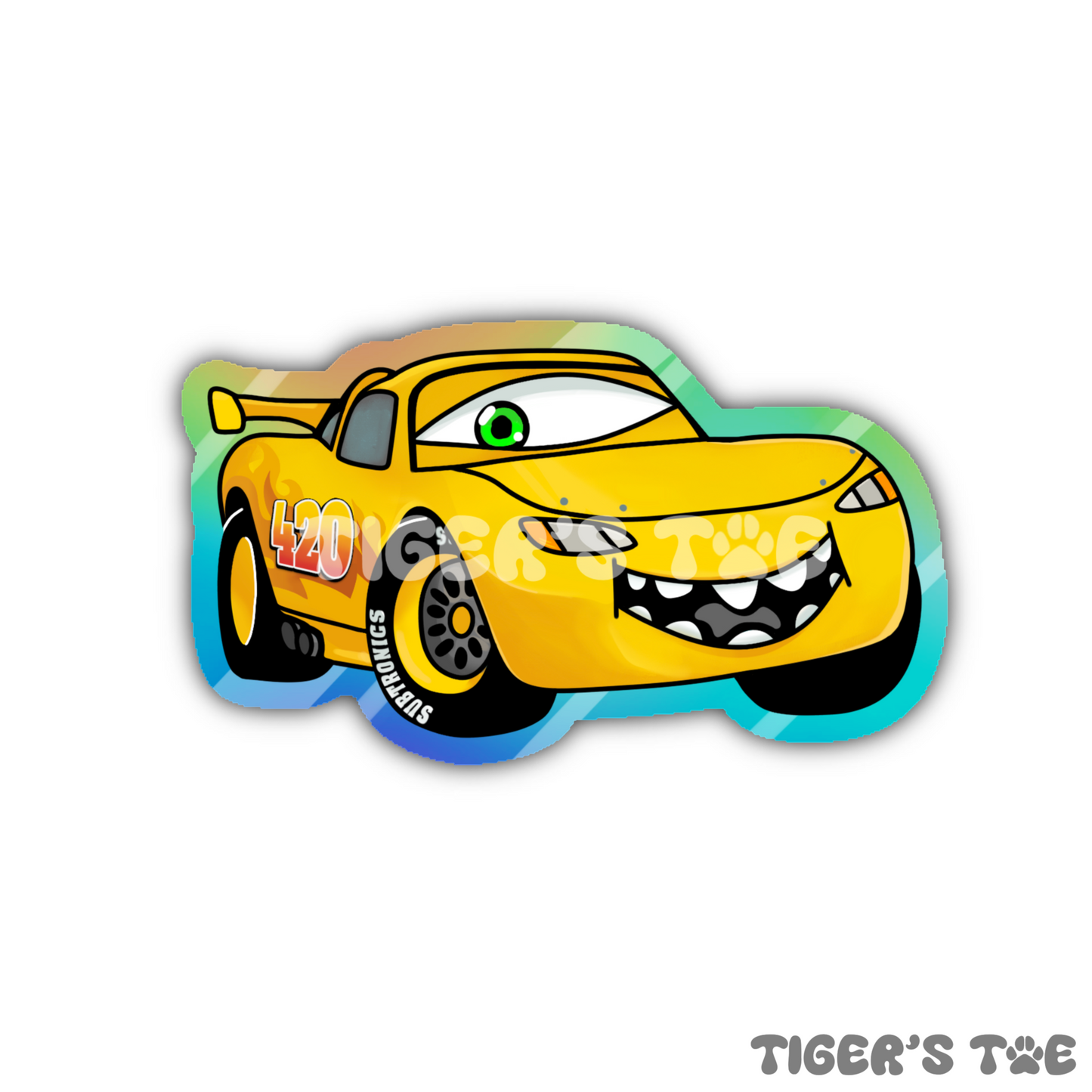 "Kertronics" Cyclops Cars Parody Sticker | Holographic