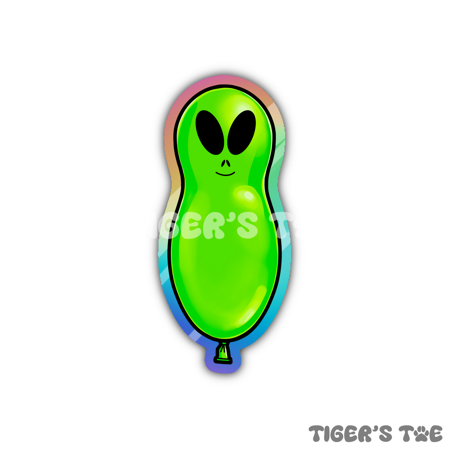 Kevin Alien Balloon Sticker | Holographic