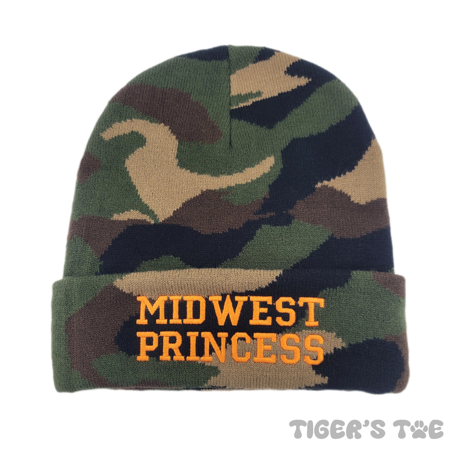 Midwest Princess Embroidered Beanie | Camouflage