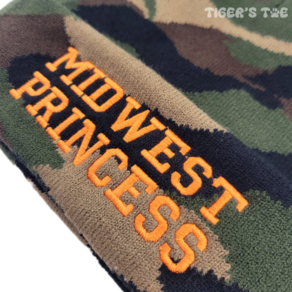 Midwest Princess Embroidered Beanie | Camouflage