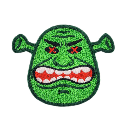 Angry green ogre with red 'x' through its eyes, referencing the popular EDM Rave Ogre visuals meme